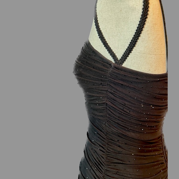 Windsor Sleeveless Rhinestone Bodycon Dress, Mini, Black, Size Small - Picture 11 of 13